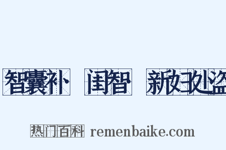 智囊补·闺智·新妇处盗是什么意思的图片